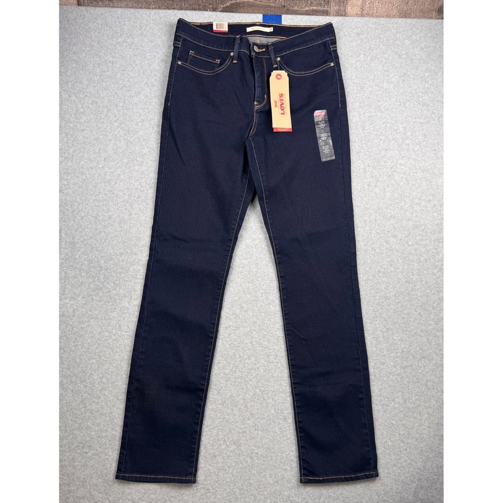 Levis Jeans Womens 10 Long 30x32 Dark 312 Shaping Slim Mid Rise Stretch NEW